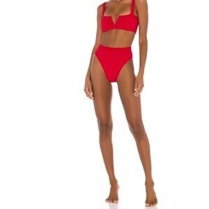 L*SPACE Frenchi Bottom in Lipstick Red-Revolve